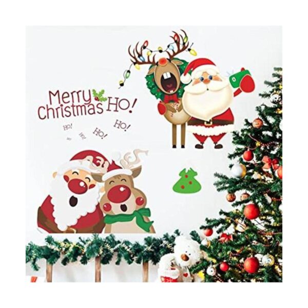 Calcomanías de pared de Papá Noel con texto en inglés_1