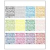 972 calcomanías de letras coloridas de 12 hojas del