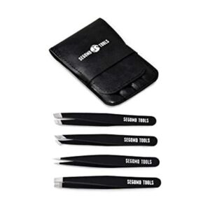 Segomo Tools TW004 Juego de pinzas para cejas 4 piezas_1