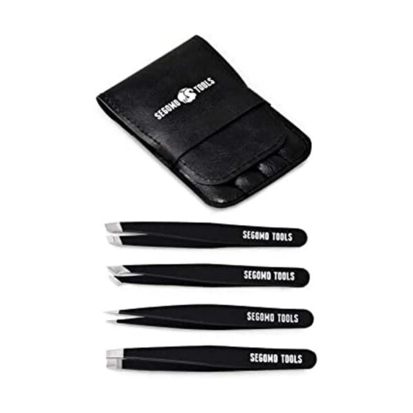 Segomo Tools TW004 Juego de pinzas para cejas 4 piezas_1