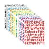 972 calcomanías de letras coloridas de 12 hojas del