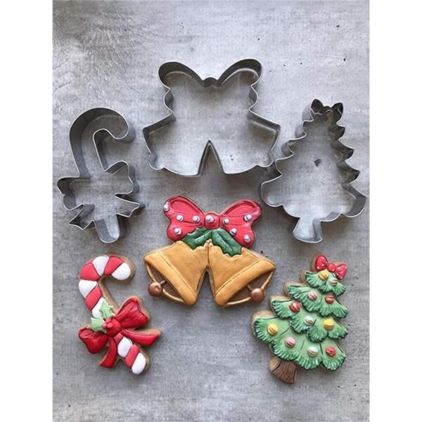 LILIAO Juego de cortador de galletas de Navidad 3 piezas