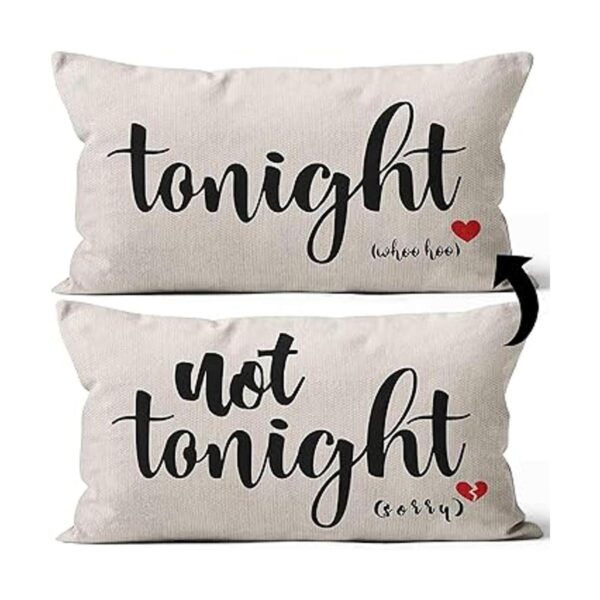 Divertida funda de almohada suave reversible para parejas