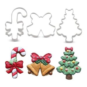 LILIAO Juego de cortador de galletas de Navidad 3 piezas