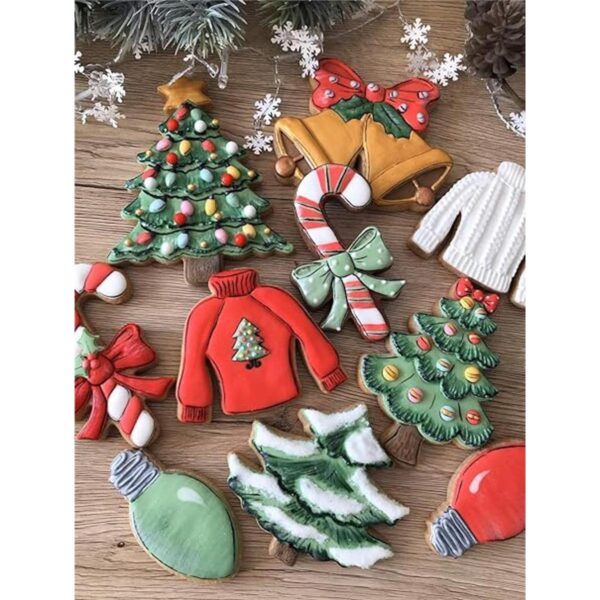 LILIAO Juego de cortador de galletas de Navidad 3 piezas