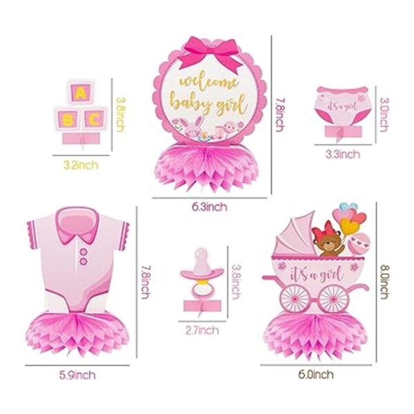 OSNIE Centros de mesa de fiesta de baby shower rosa para_2