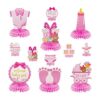 OSNIE Centros de mesa de fiesta de baby shower rosa para_1