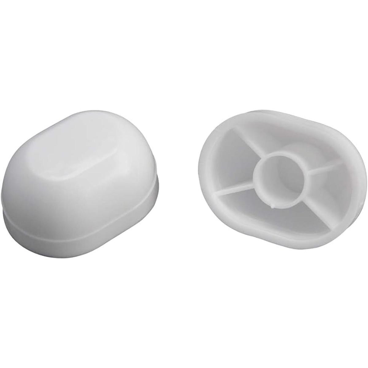 baño tornillo Caps Oval Color Blanco Push on tipo