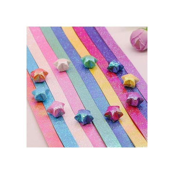 GSHLLO 200 hojas con purpurina Origami Stars papel_2