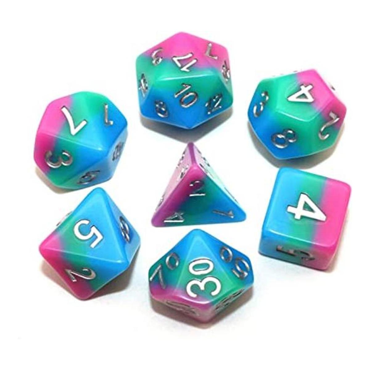 Dice Resin DD Transparent Dice Set Fit Dungeons and