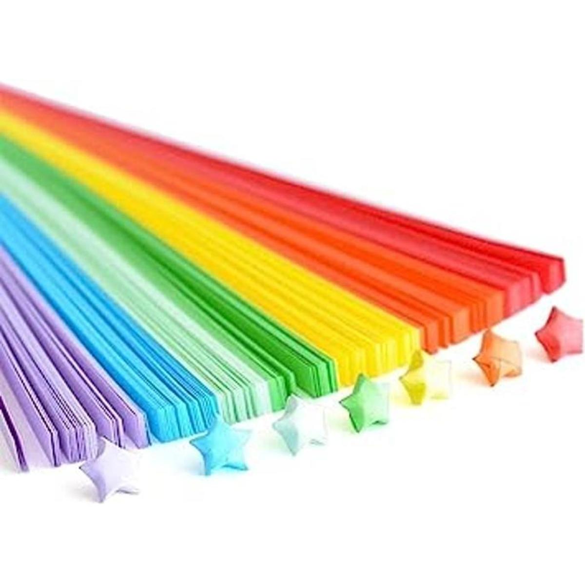Aierliusa 1350 hojas de papel de estrellas de origami