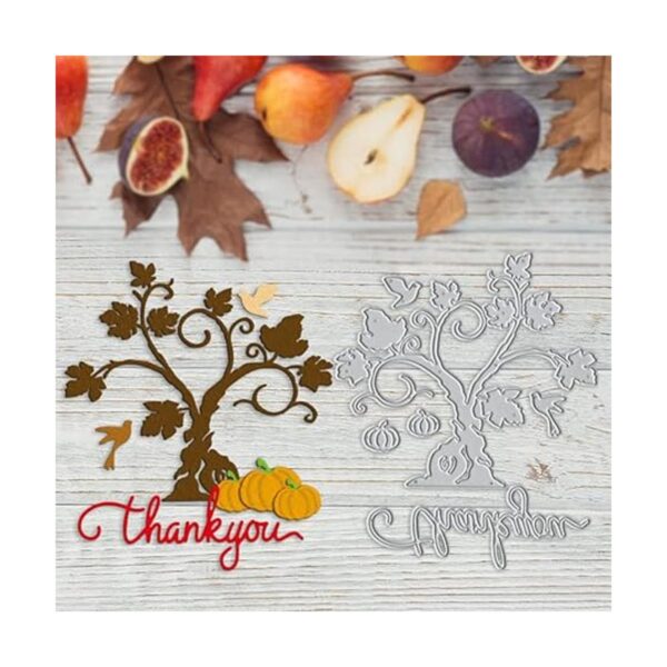 Troqueles de corte de Acción de Gracias otoño árbol_5