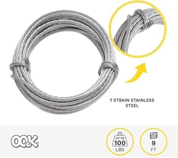 Tamaño del cable colgante de 9 pies 100 libras