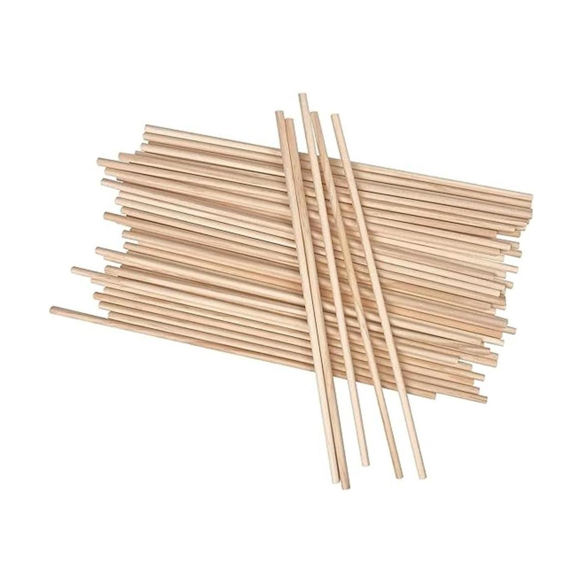 Varillas largas de madera natural sin acabar paquete de