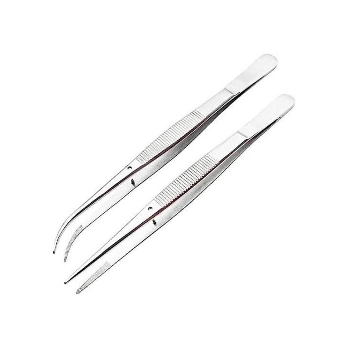 Pinzas de acero inoxidable JKJF con puntas dentadas de