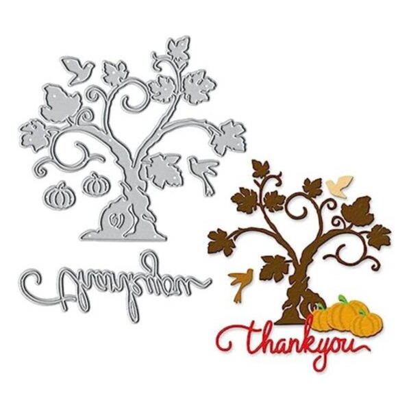 Troqueles de corte de Acción de Gracias otoño árbol_1