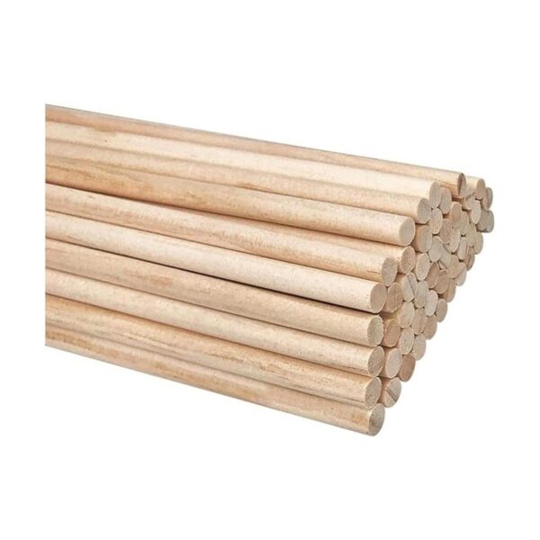 Varillas largas de madera natural sin acabar paquete de_3