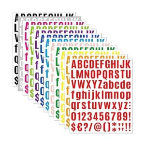 12 hojas de 972 calcomanías de letras coloridas del_1