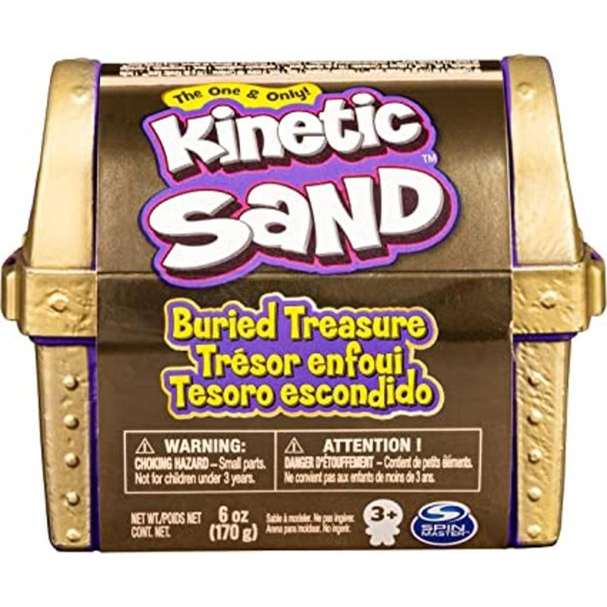 Kinetic Sand Conjunto de juego del tesoro enterrado con 6