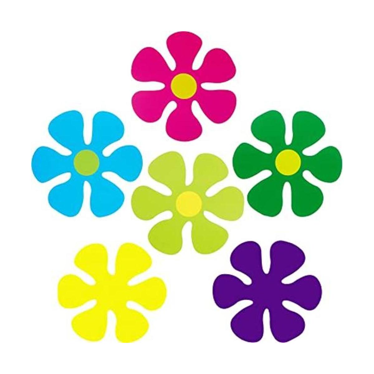 60 recortes en forma de flor mini retro para decoración de