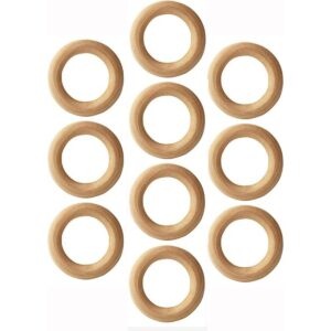 Penta Angel Anillos de madera maciza 10 piezas de 2.165_1