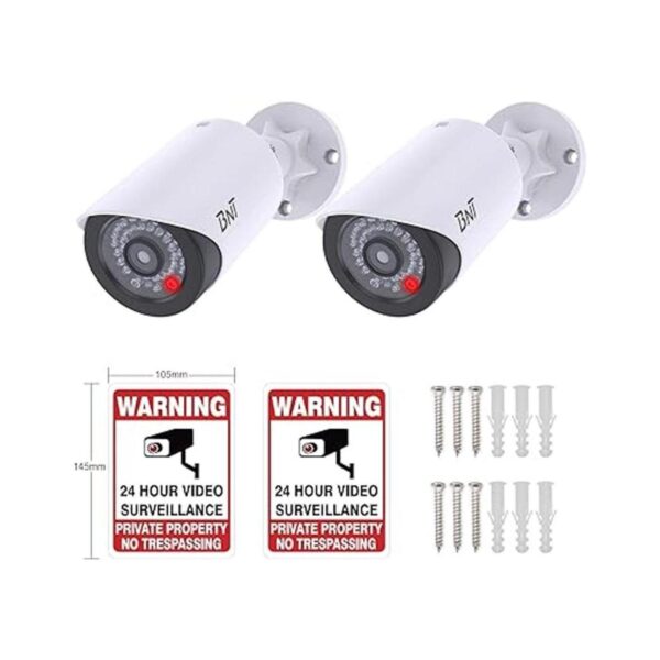 BNT Cámara de seguridad falsa con luz LED roja por la_2