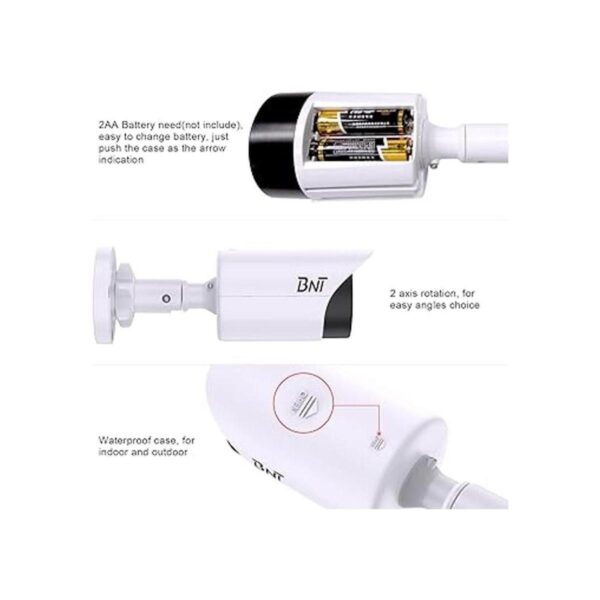 BNT Cámara de seguridad falsa con luz LED roja por la_4
