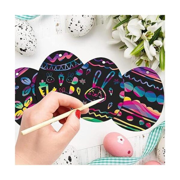 48 piezas de papel para rascar de Pascua conejo_3