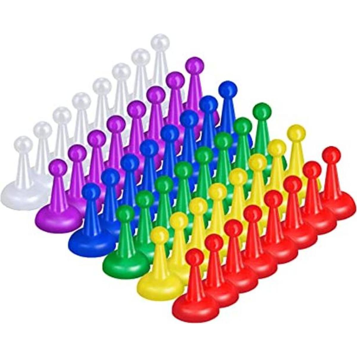 48 piezas de juego de mesa de 1.0 in multicolores peones