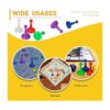 48 piezas de juego de mesa de 1.0 in multicolores peones_5