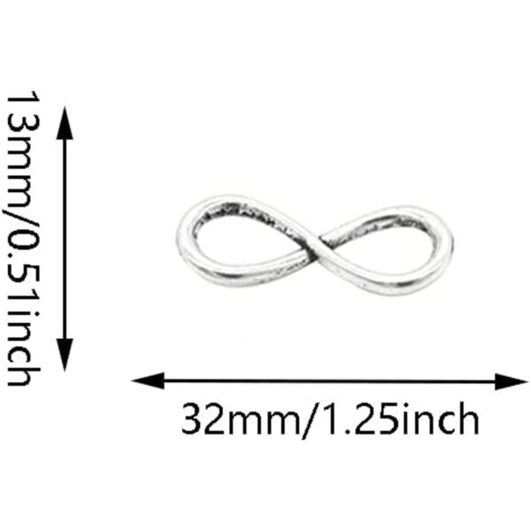 SYBKED Colgante con símbolo de infinito 50 piezas de_2