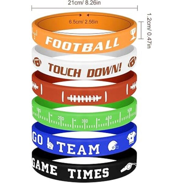 MIAHART 16 pulseras temáticas de fútbol de silicona para_3
