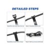 OneLeaf 80 bridas reutilizables para cables color negro_5