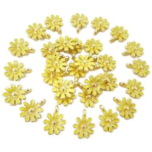 Honbay Colgante de 30 piezas de esmalte de margarita para