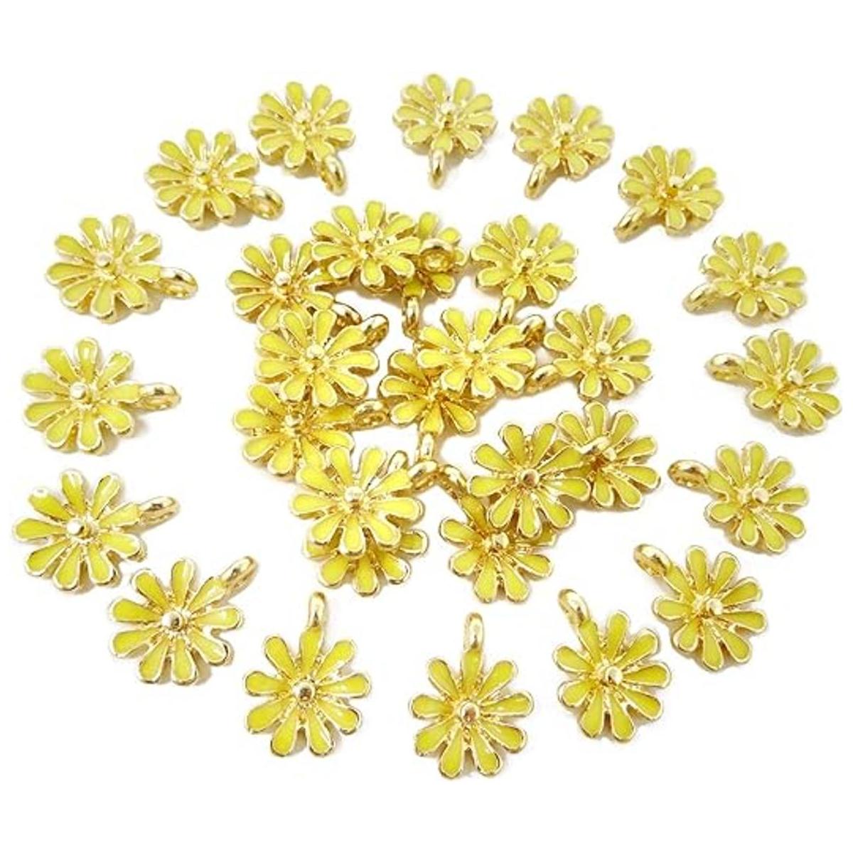 Honbay Colgante de 30 piezas de esmalte de margarita para