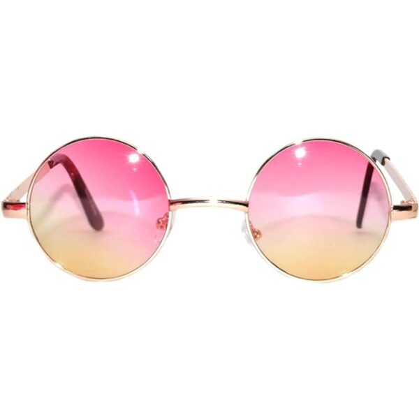 Gafas de sol retro redondas de color vintage con marco de_1