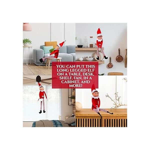 Juguete de peluche de elfo navideño que se comporta mal_4