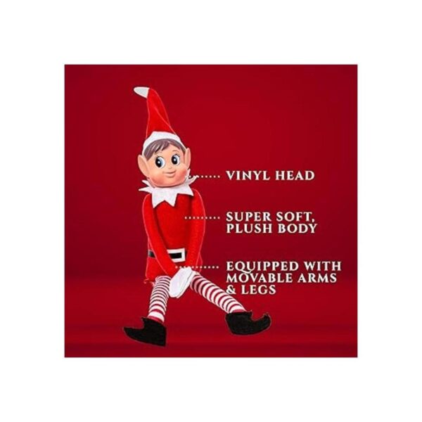 Juguete de peluche de elfo navideño que se comporta mal_3