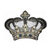 Dandan DIY Parche bordado de corona grande con lentejuelas_1