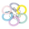 BIHRTC Llavero de muñeca de 6 colores con resorte