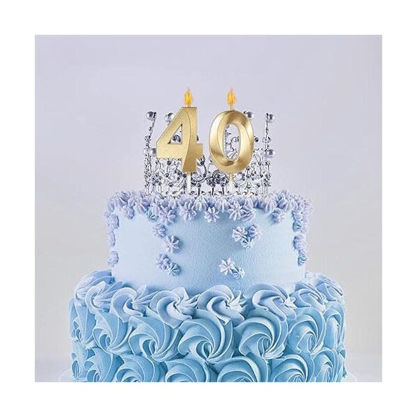 Velas doradas de cumpleaños 21 y 12 para pasteles número