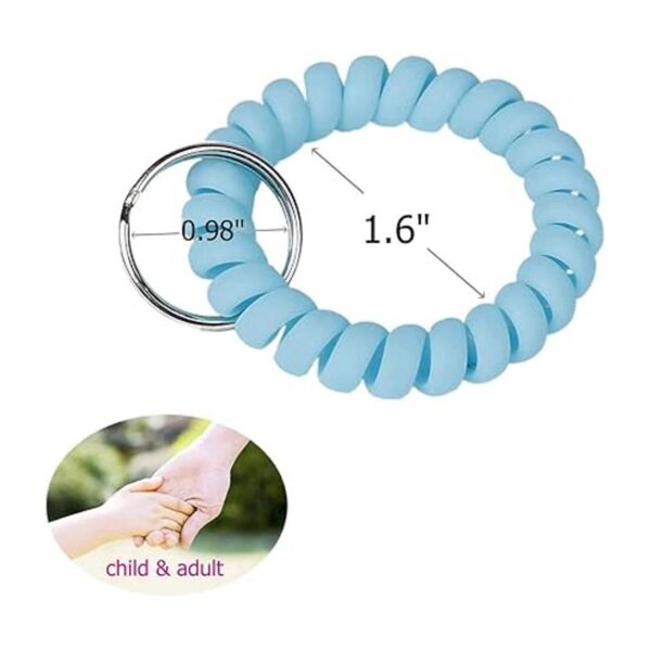 BIHRTC Llavero de muñeca de 6 colores con resorte