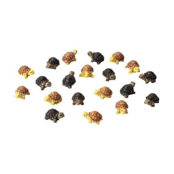 Juego de 22 piezas de resina de mini tortugas en_1