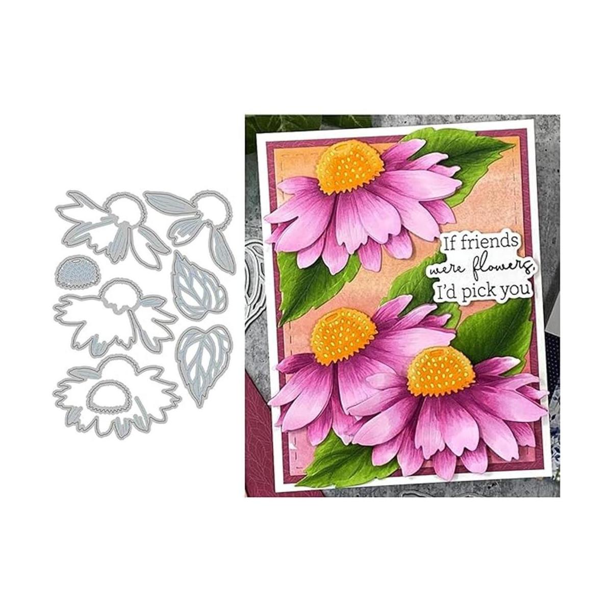 Troqueles de metal para plantas de coneflower plantillas