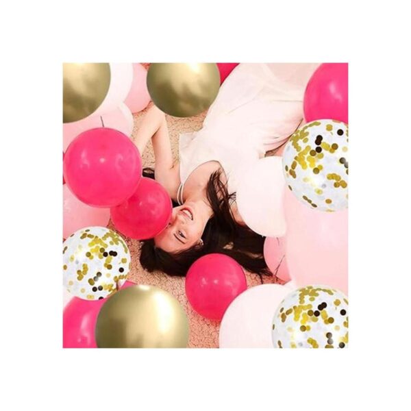 Globos de látex color oro rosa 60 globos de confeti rosa_6