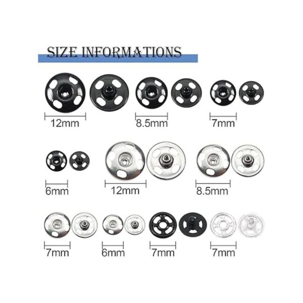 TOAOB Juego de 100 botones a presión para coser ropa