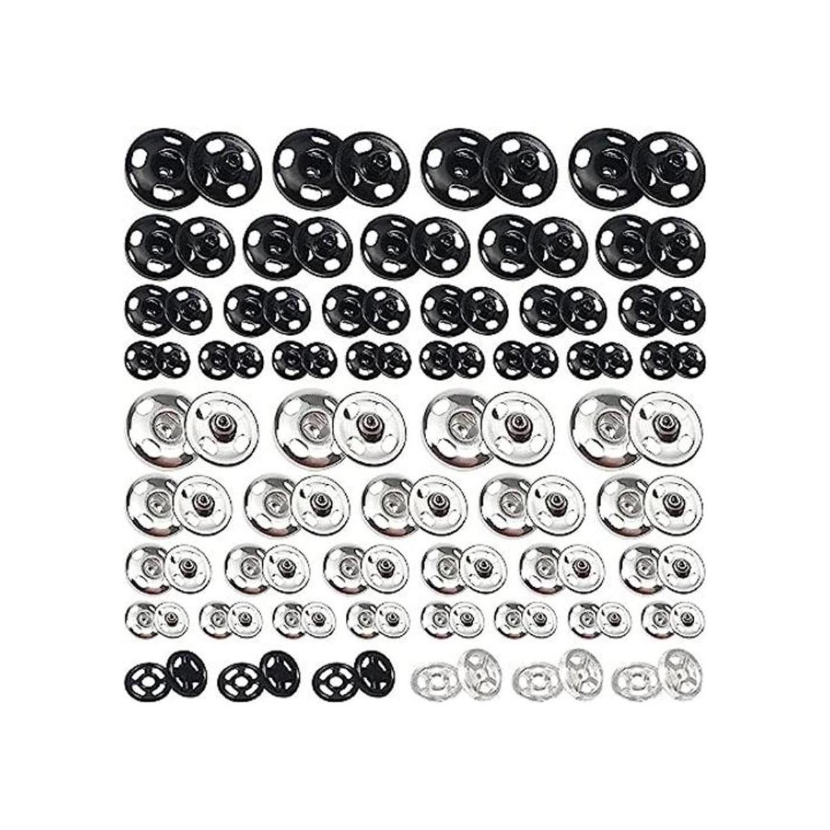 TOAOB Juego de 100 botones a presión para coser ropa