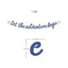 Bandera azul con purpurina Let The Adventure Begin_5