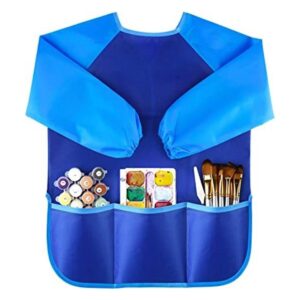 Kuuqa Delantales de arte impermeables para niños con 3_1
