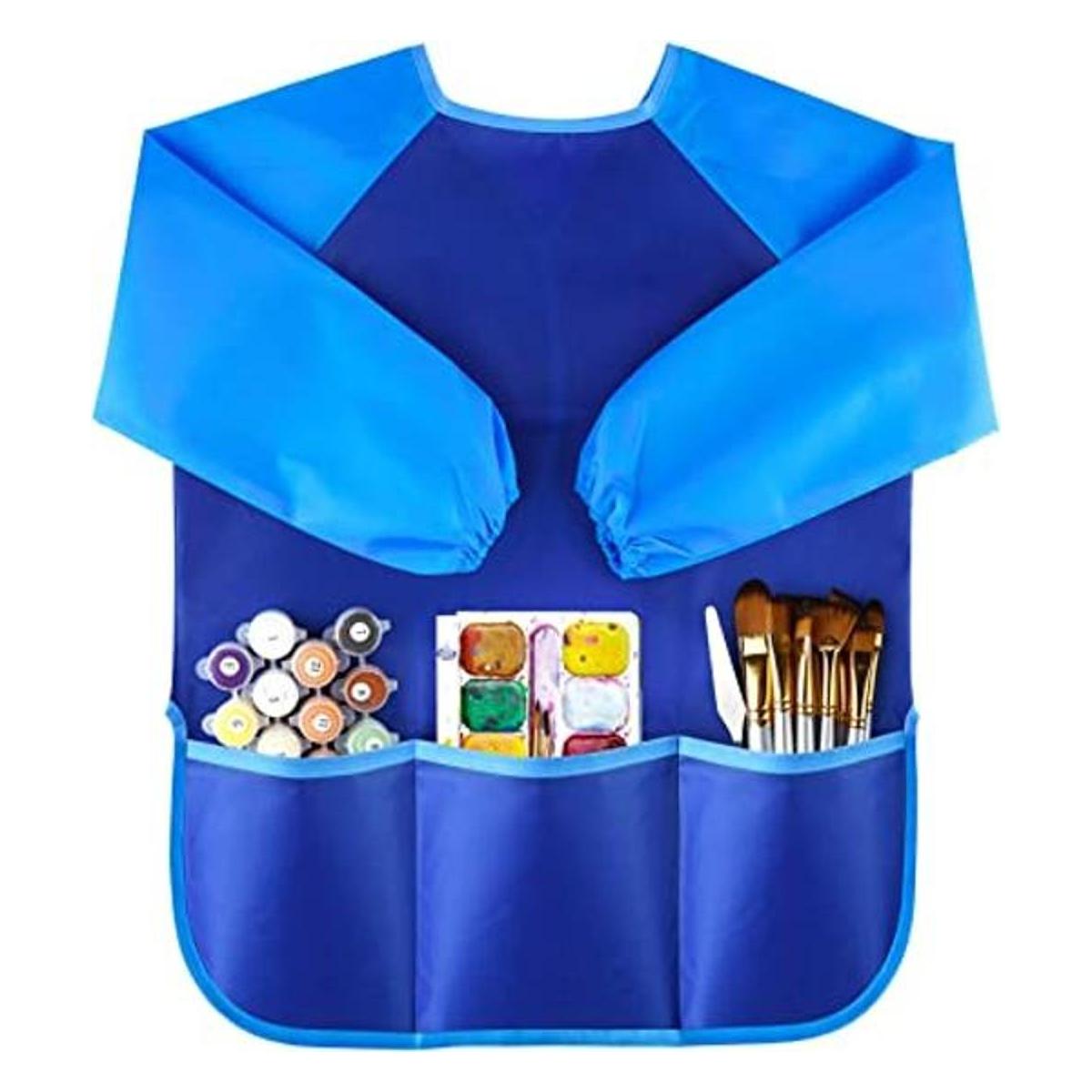 Kuuqa Delantales de arte impermeables para niños con 3